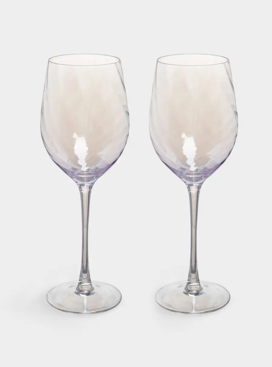 Бокал для вина, 330 мл, 2 шт, стекло, сиреневый, Romance ,image-0