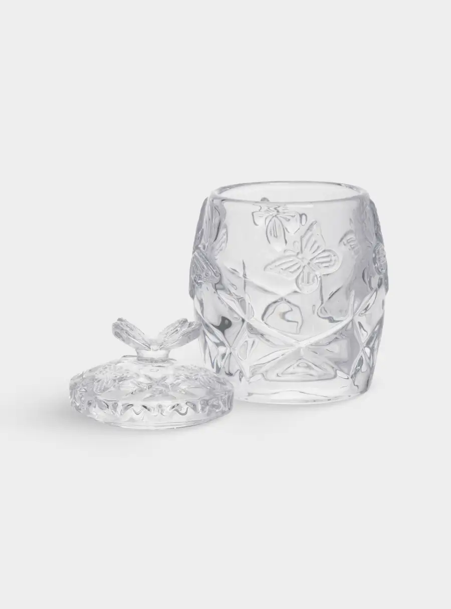 Сахарница, 11 см, 120 мл, с ложкой, стекло/сталь, Бабочка, Butterfly, image-3