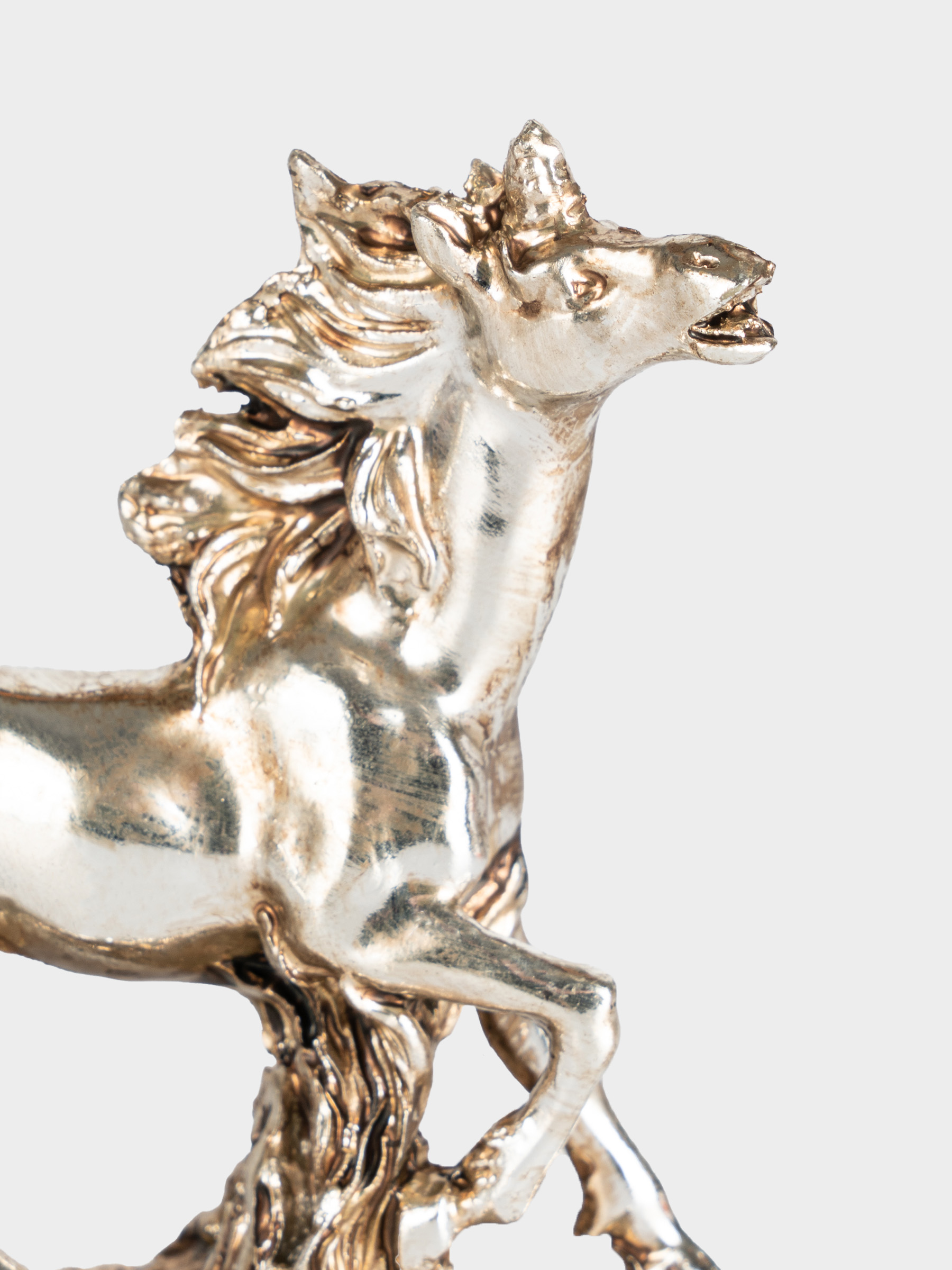 Статуэтка, 8 см, полирезин, серебристая, Бегущая лошадь, Horse, image-3