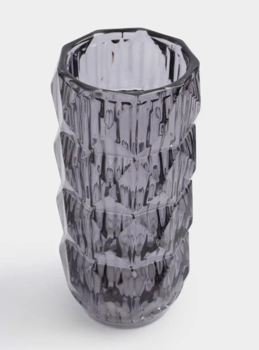 Ваза для цветов, 23 см, стекло, серая, Сanto ,image-1