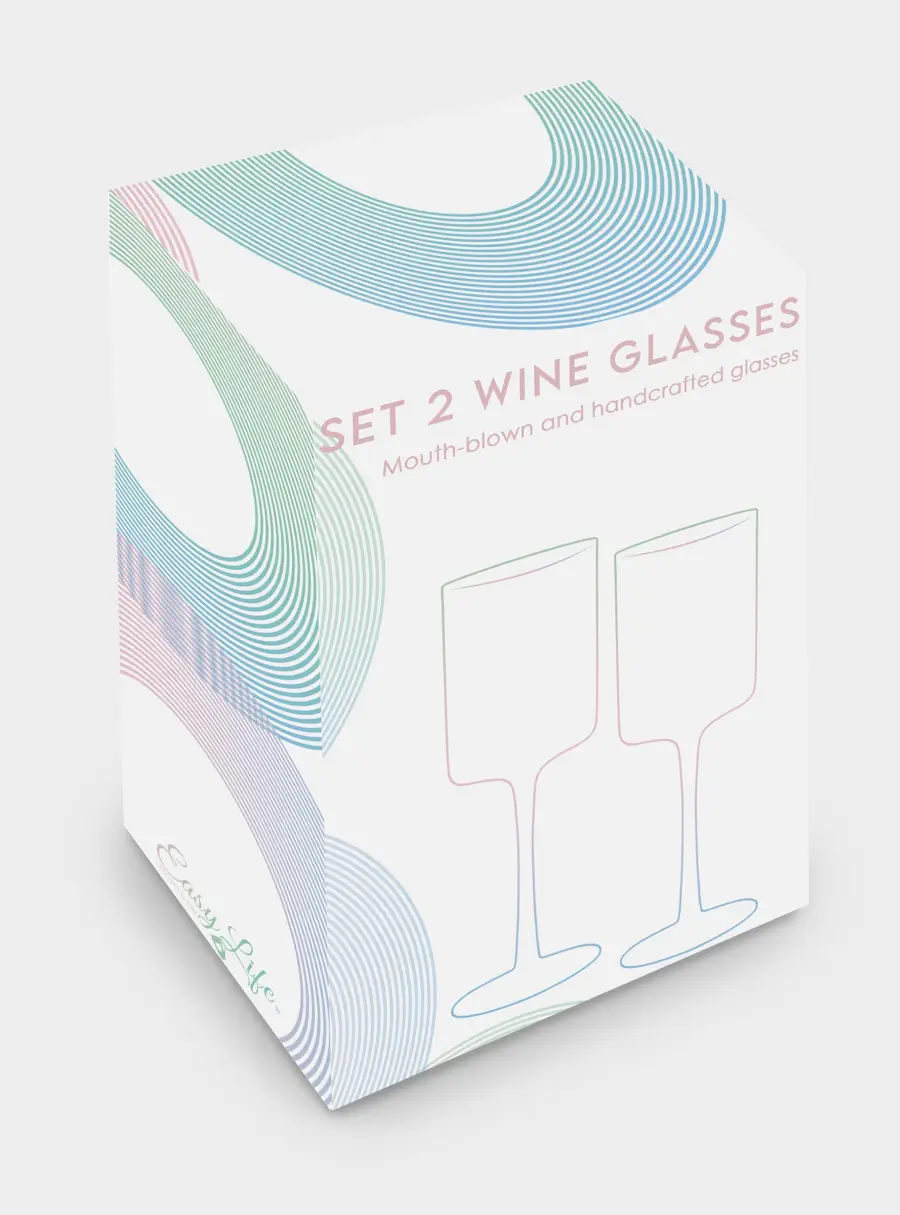 Набор бокалов для вина, 2 пр, 380 мл, стекло, зелёные, Rainbow ,image-2