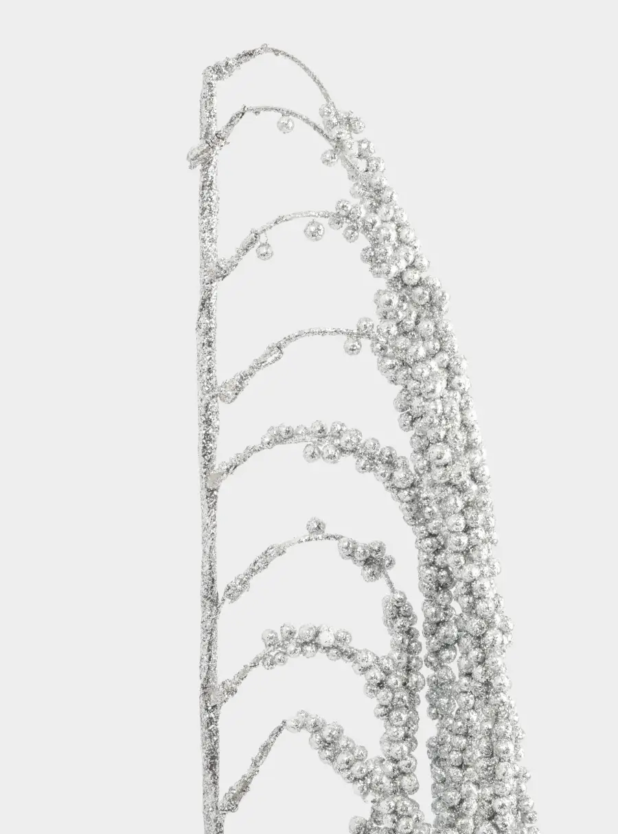 Ветка декоративная, 57 см, пластик/металл, Амарант, Interior silver ,image-2