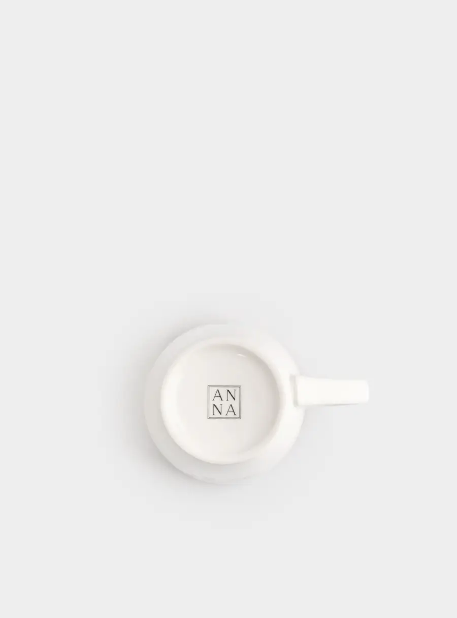 Кружка, 350 мл, фарфор P, белая, Коричневые цветы, Burgundy ,image-3