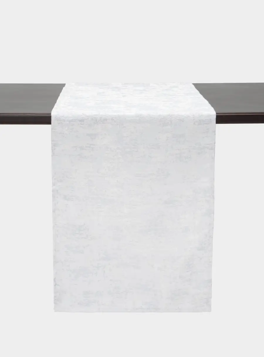 Дорожка настольная, 40х160 см, жаккард, полиэстер, белая, Ornament