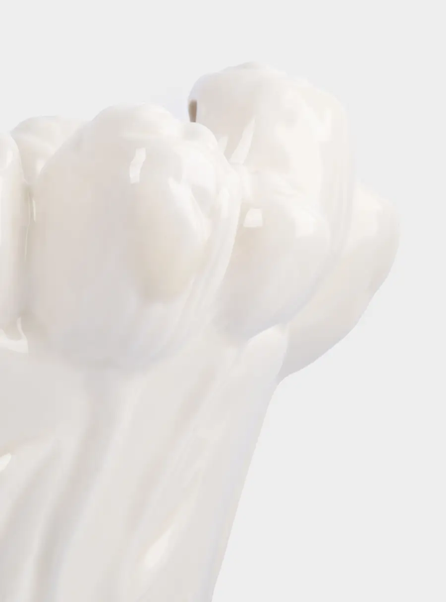 Ваза для цветов, 25 см, керамика, молочная, Тюльпаны, Tulip, image-6