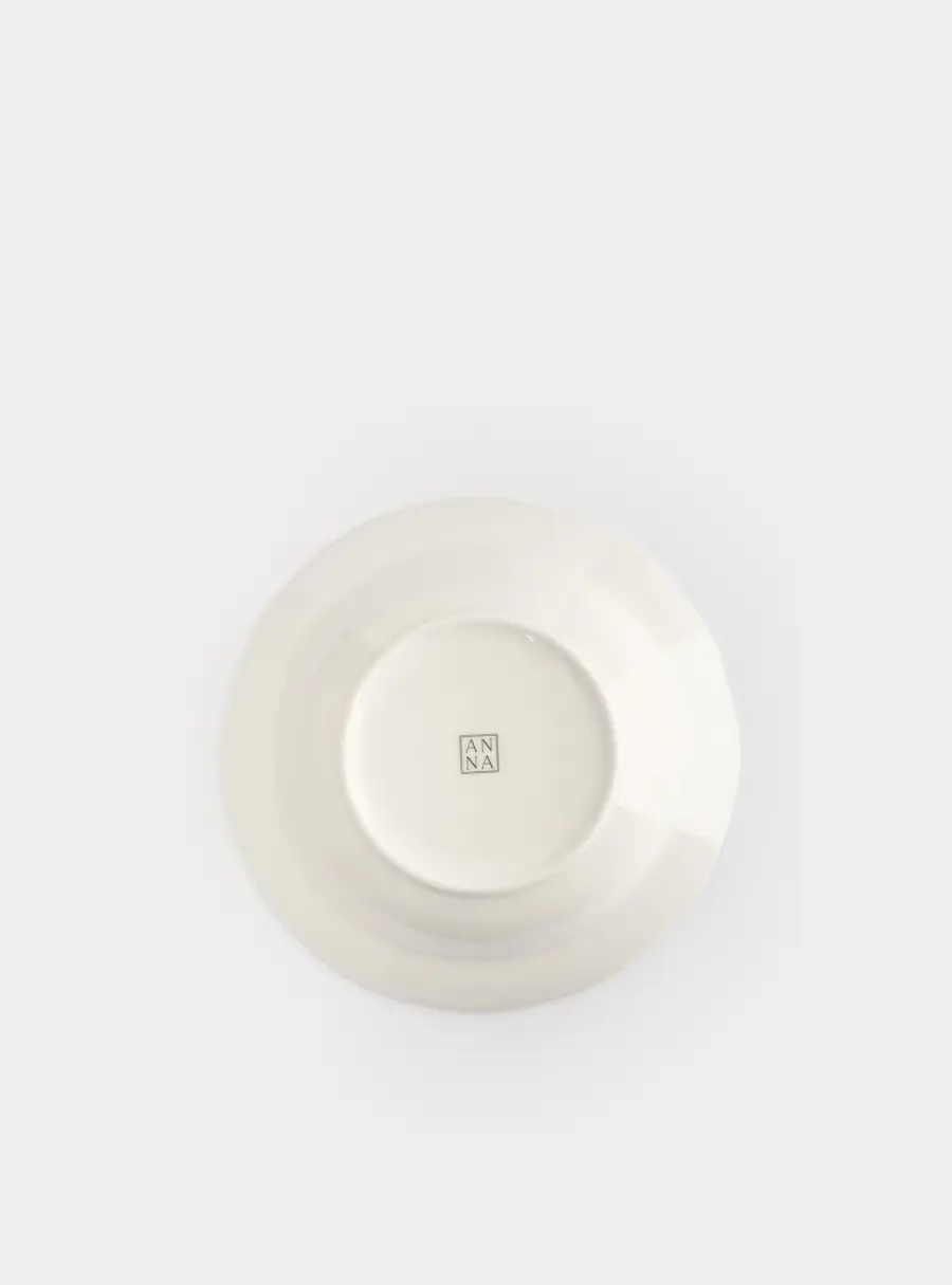 Тарелка суповая, 22х4 см, 600 мл, фарфор P, белая, Коричневые цветы, Burgundy, image-5