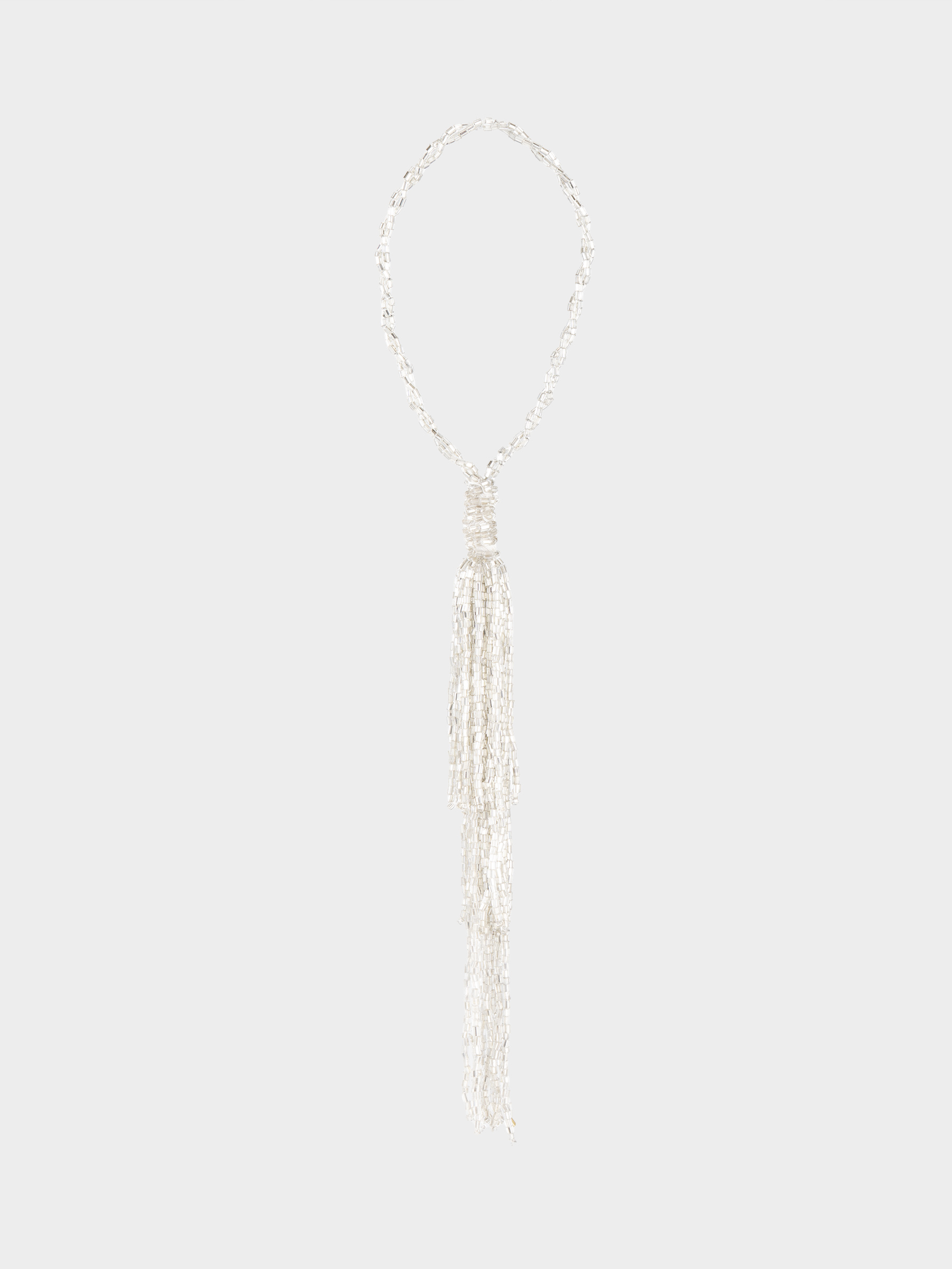 Игрушка елочная, 10 см, бисер, серебристая, Кисточка, New year, image-0