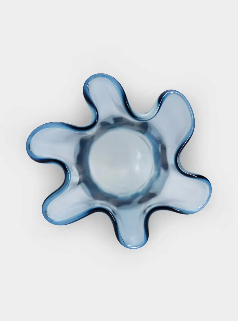 Ваза для цветов, 23 см, стекло, голубая, Artesania ,image-2