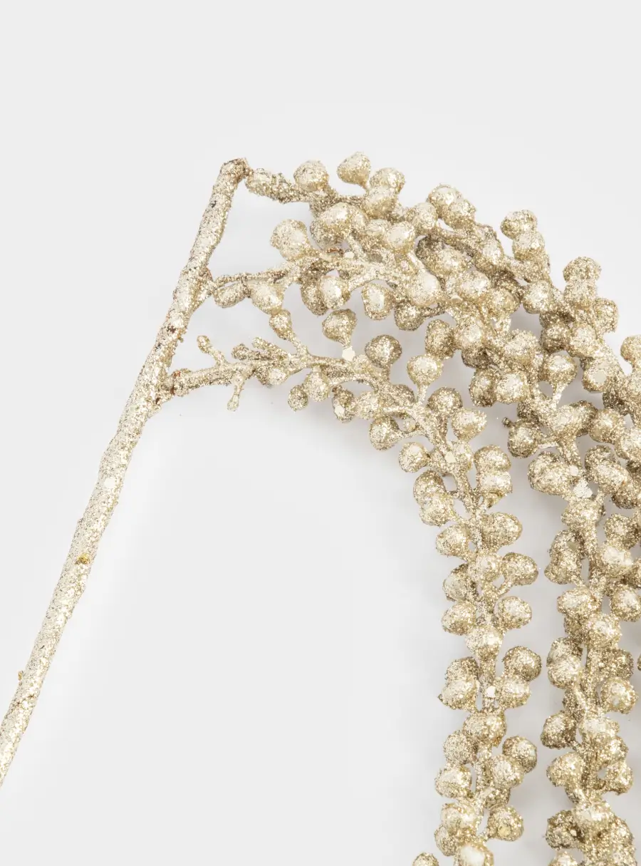 Ветка декоративная, 55 см, пластик/металл, Амарант, Interior gold, image-3