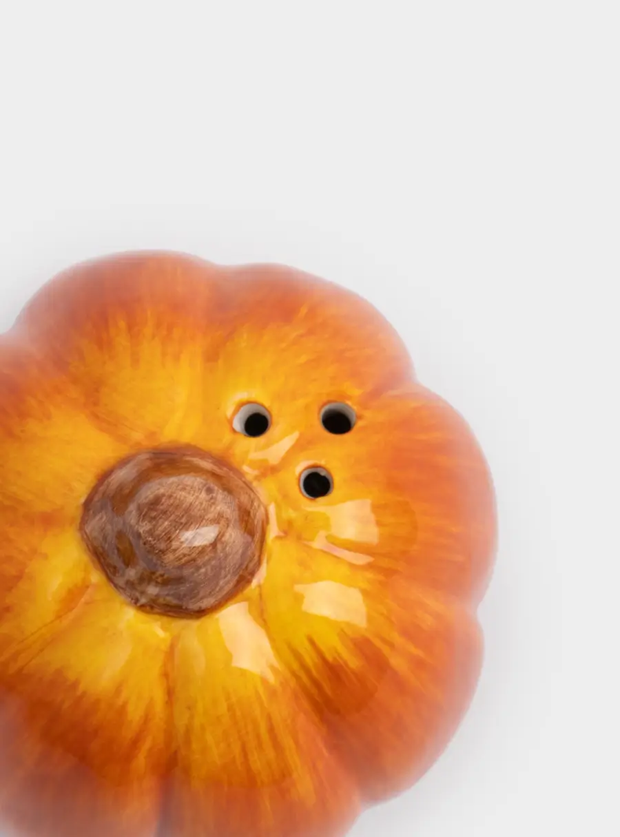 Емкость для соли или перца, 7 см, керамика, оранжевая, Тыква, Bright pumpkin ,image-3