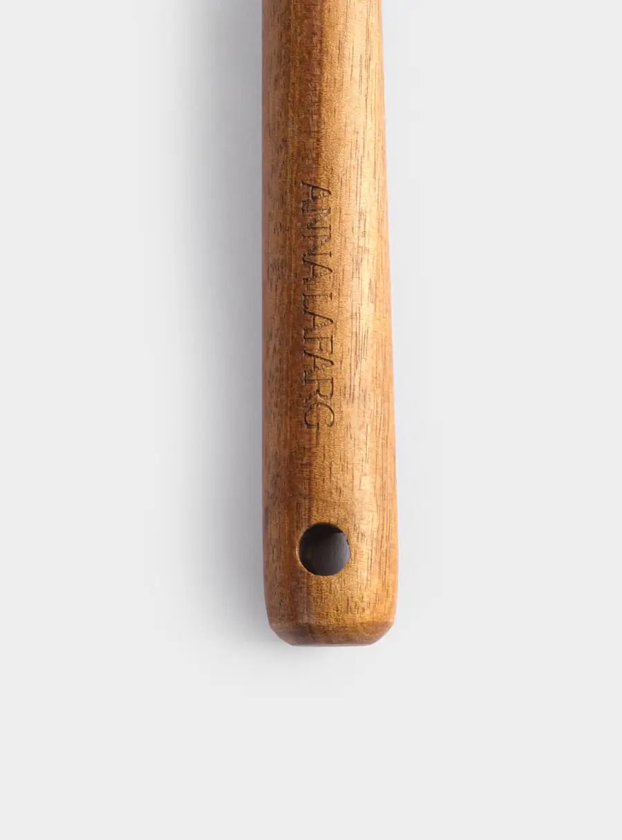 Шумовка, 33 см, силикон/дерево, молочный, Wenge, image-4