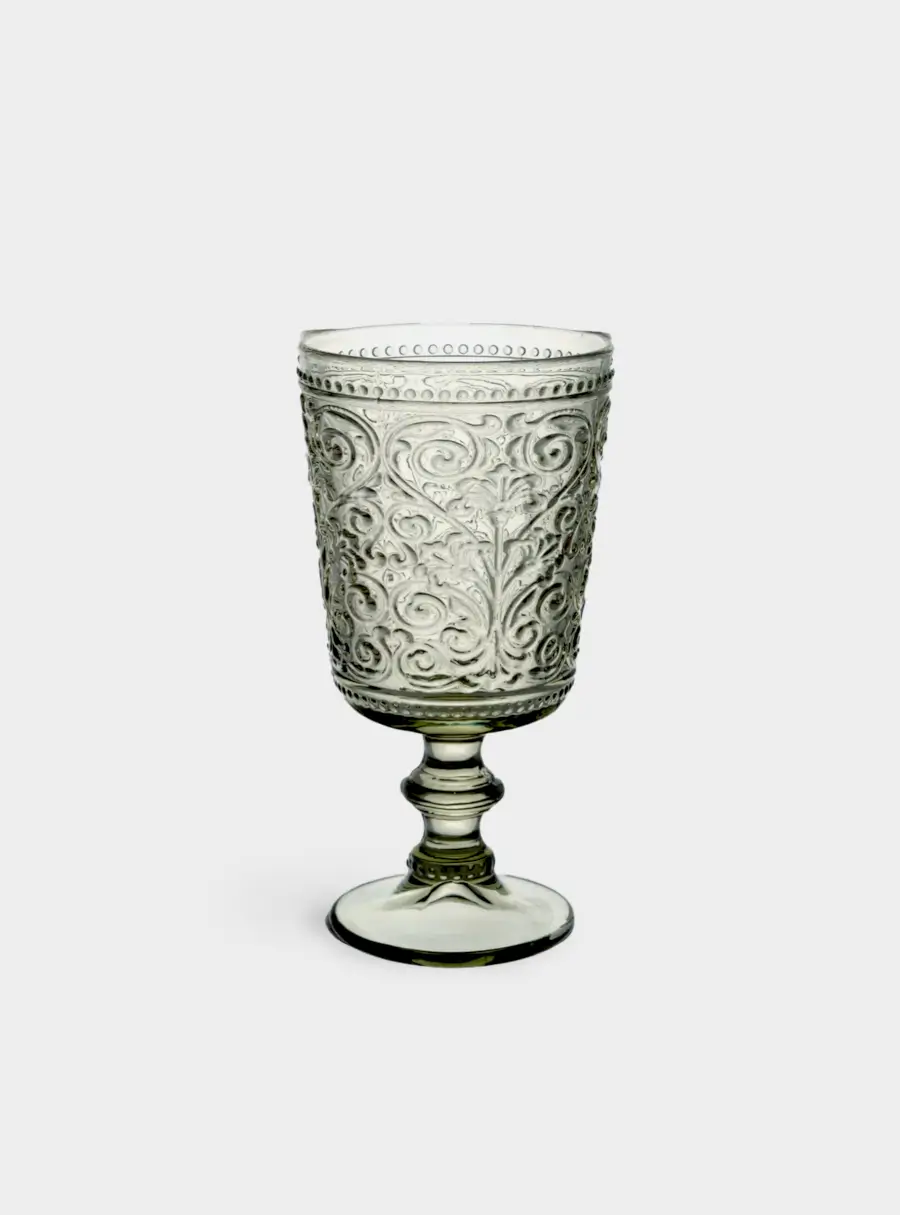 Бокал-кубок для вина, 320 мл, стекло Р, зеленый, Folklore  ,image-0