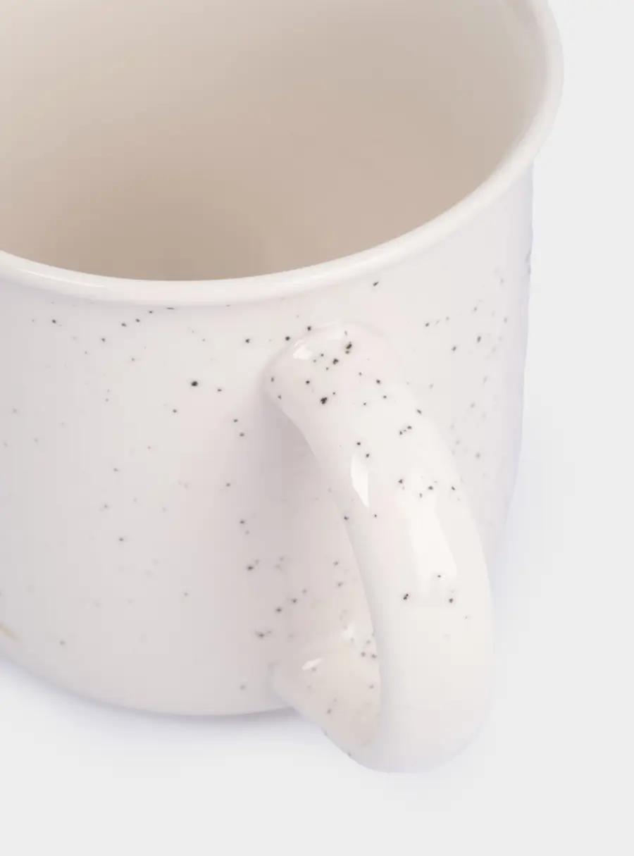 Кружка, 370 мл, фарфор N, белая, в крапинку, Розмарин, Herbarium new, image-3