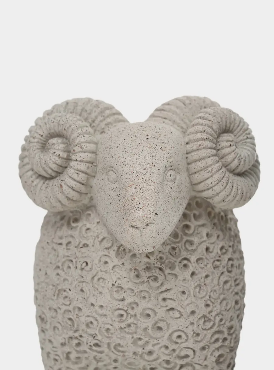 Статуэтка, 14 см, полирезин, белая, в крапинку, Барашек, Sheep ,image-3