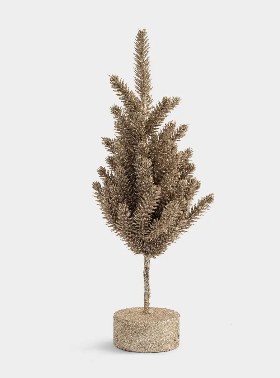 Ель искусственная, 30 см, полиэтилен, шампань, New year ,image-0
