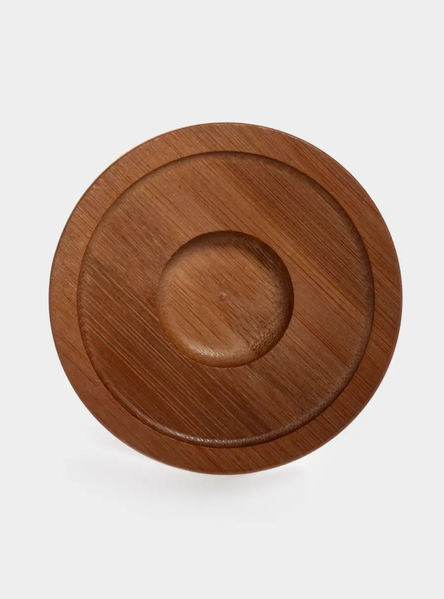 Стакан для виски, 10 см, 280 мл, на подставке, стекло Р/бамбук, Lyric, image-4