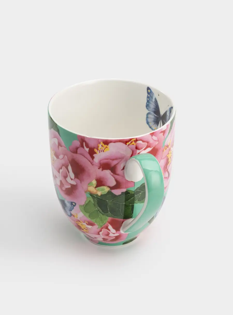 Кружка, 400 мл, с подставкой, Камелии ,image-3