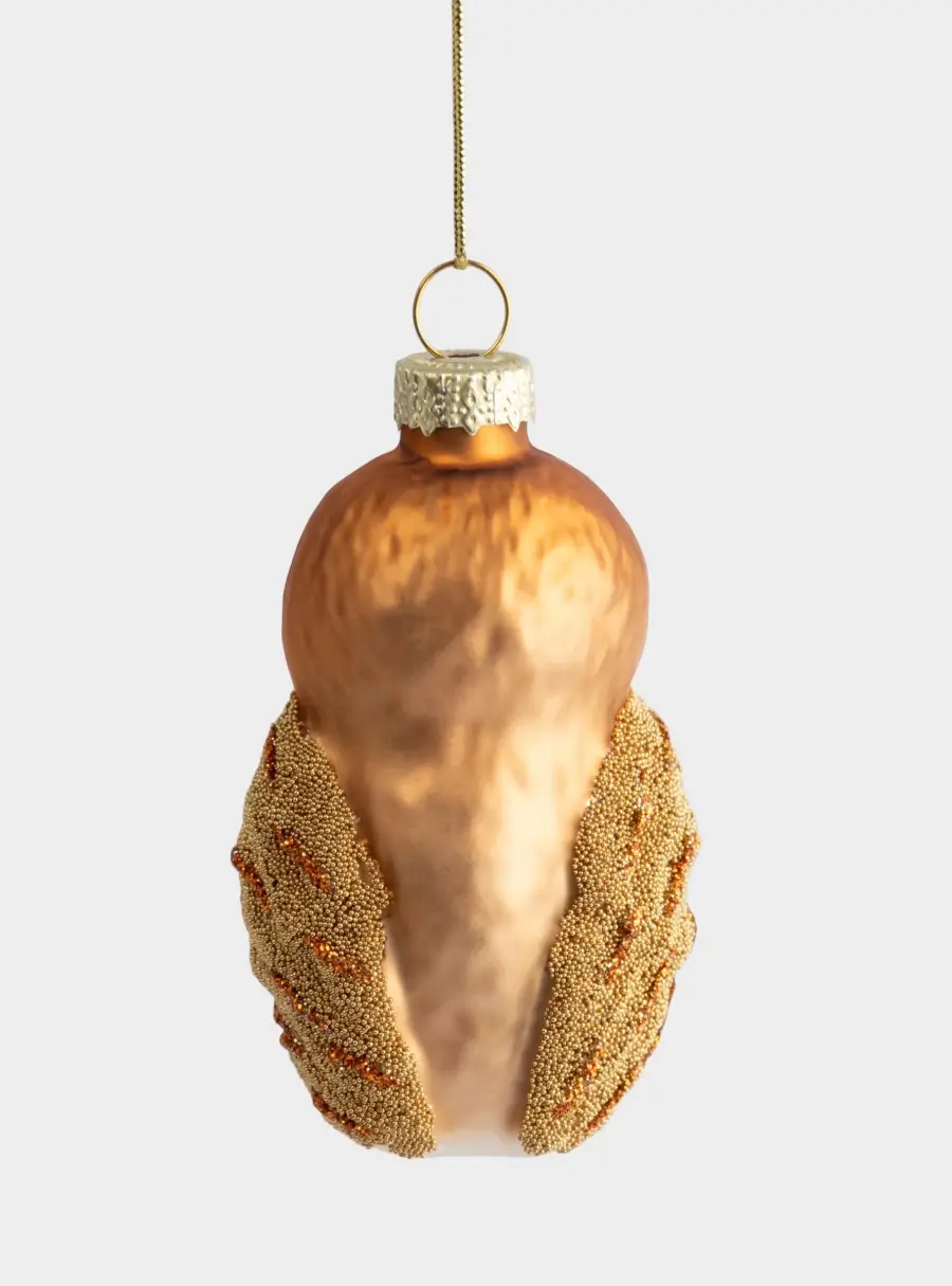 Игрушка елочная, 5х8 см, стекло, Сова, New year, image-3