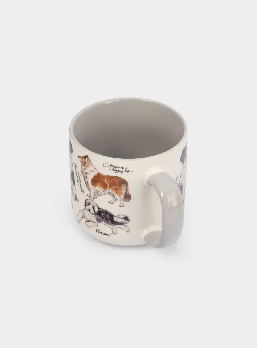 Кружка, 400 мл, фарфор N, бело-серая, Собаки, Pets, image-4