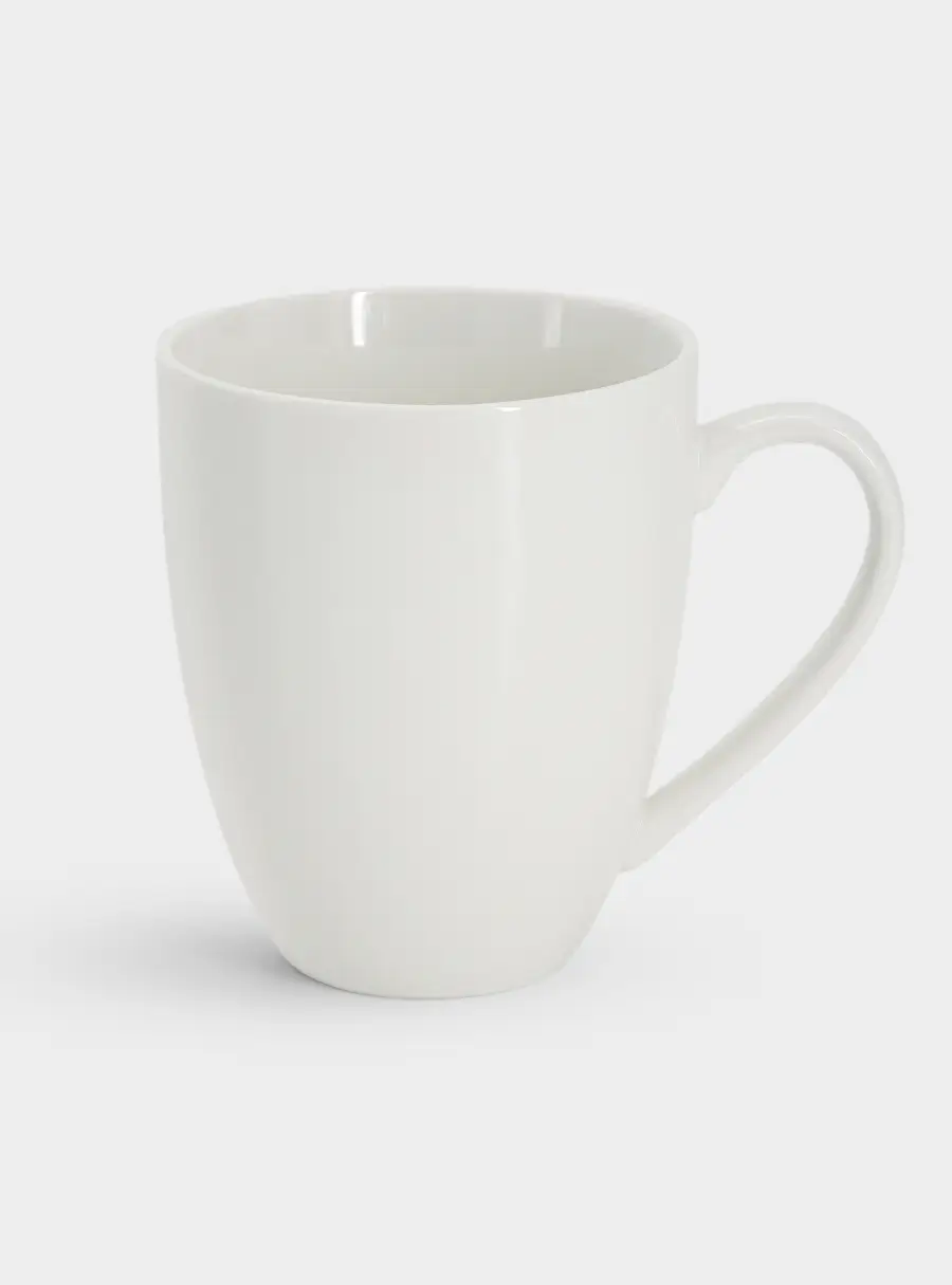 Кружка, 390 мл, фарфор P, белая, White Basics