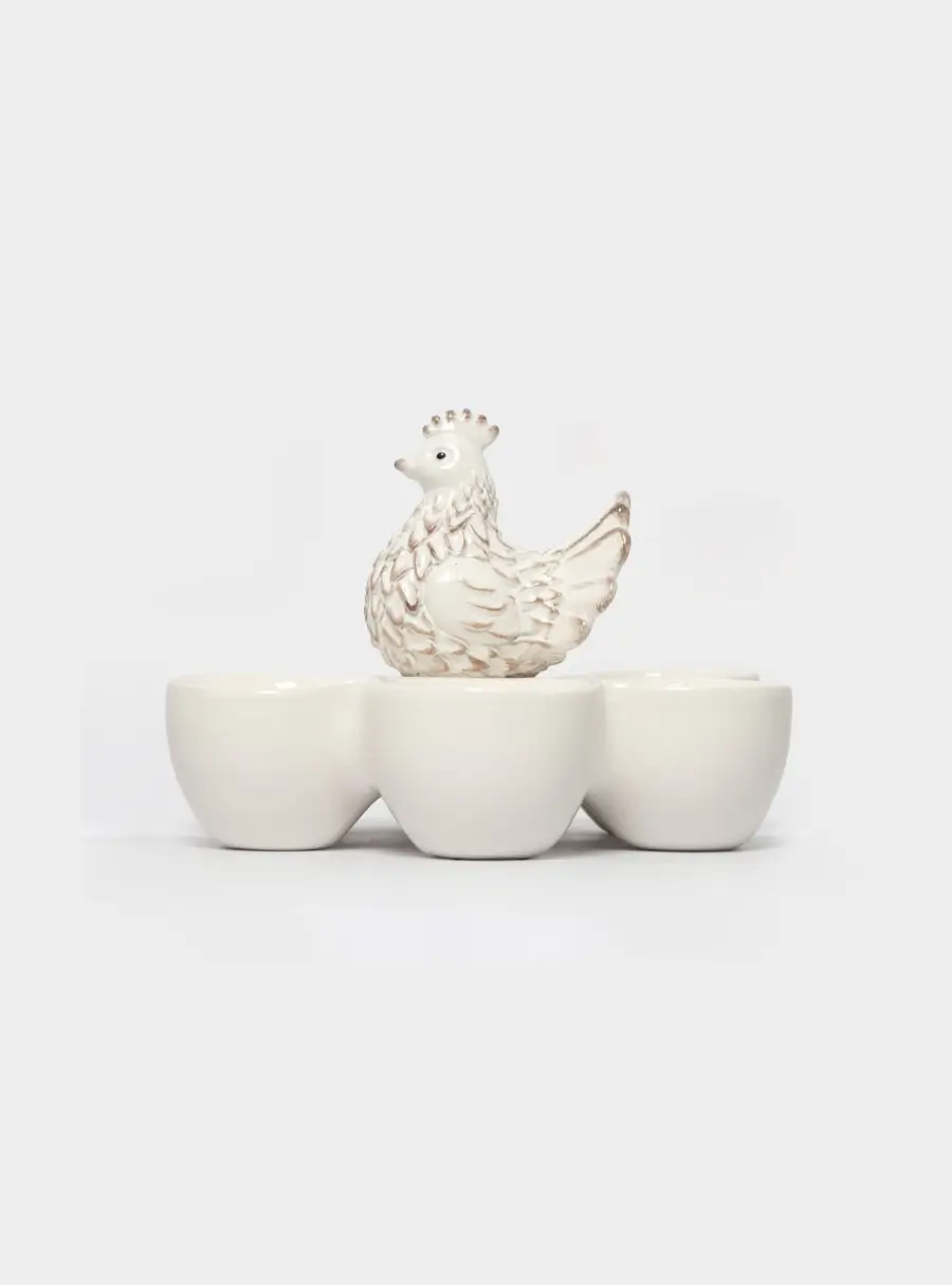 Блюдо пасхальное, 14х13 см, 6 отд, фарфор P/полирезин, молочное, Easter ,image-2