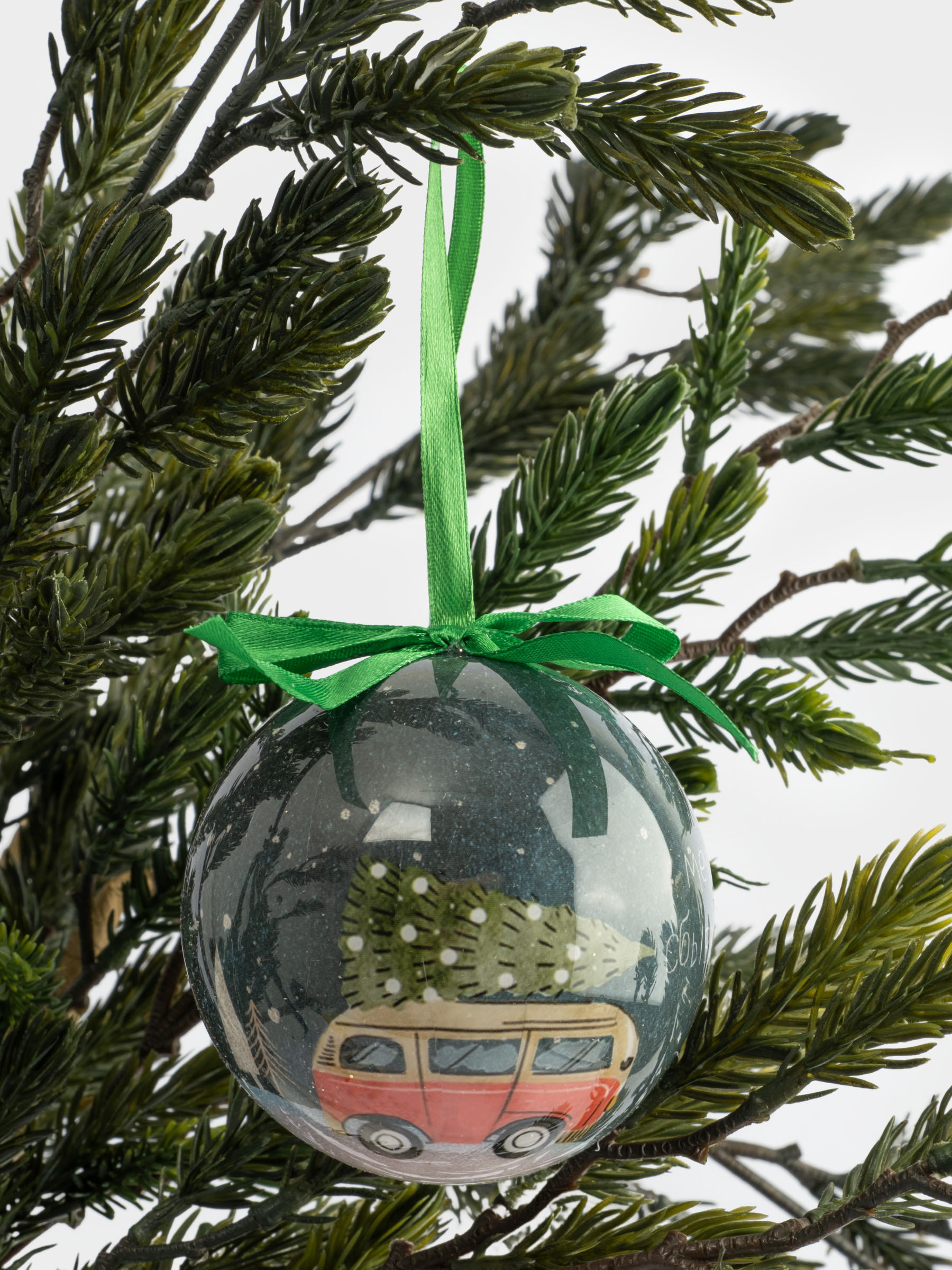 Игрушка елочная, 7 см, пенопласт, шар, Машинка, New year, image-3