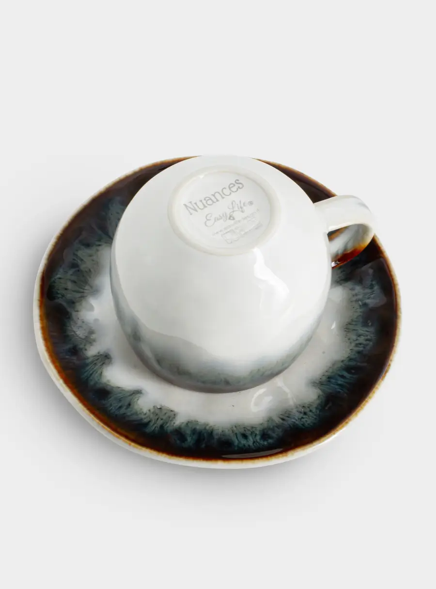 Чашка с блюдцем, 120 мл, синяя, Nuances ,image-3
