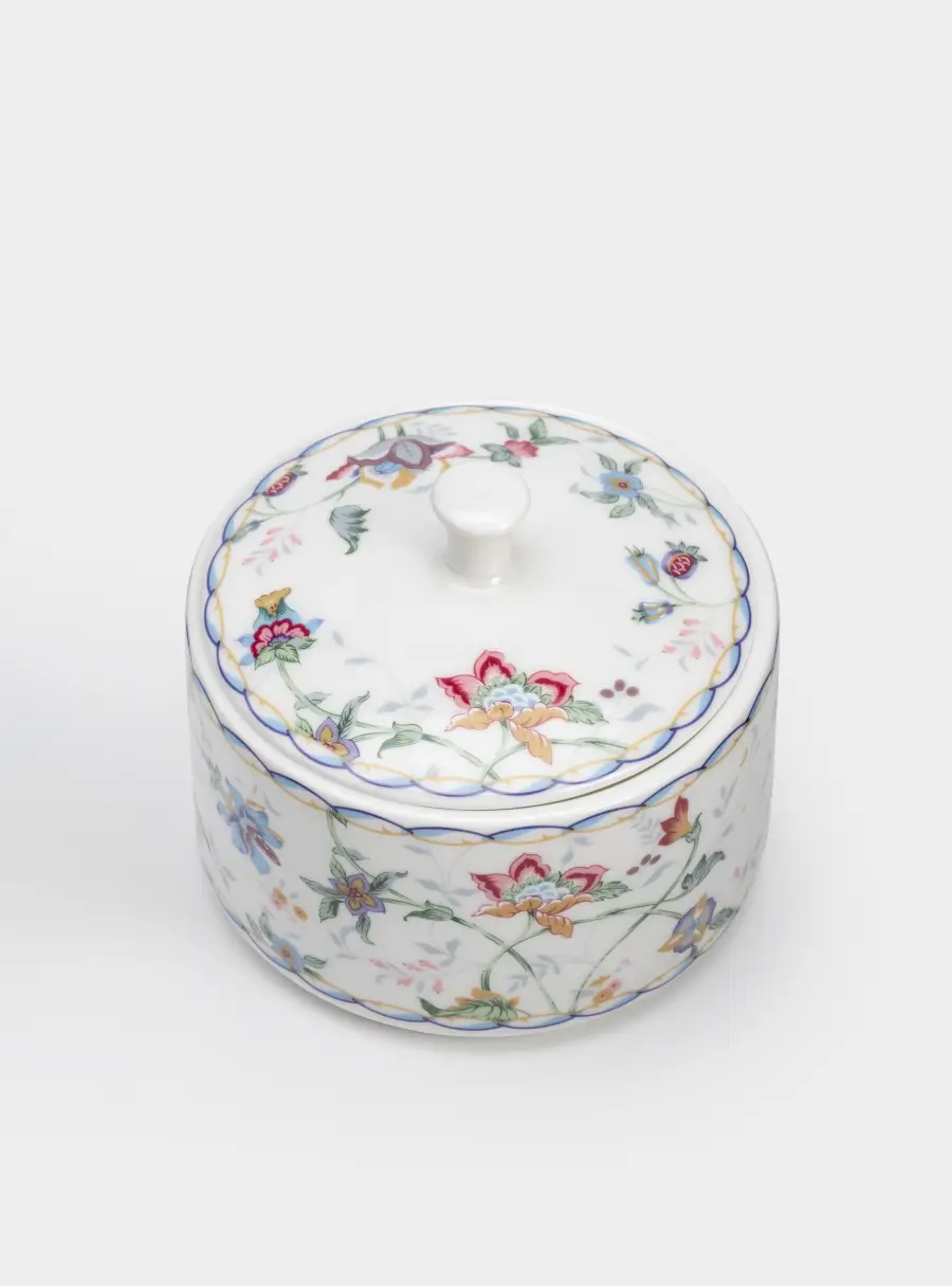 Сахарница, 9 см, 250 мл, фарфор F, белая, Цветы, Buckingham ,image-3