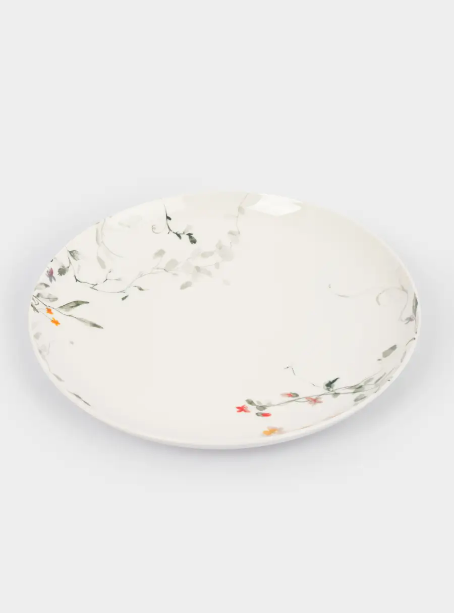 Тарелка обеденная, 27 см, фарфор N, белая, Цветы и листья, Primrose ,image-2