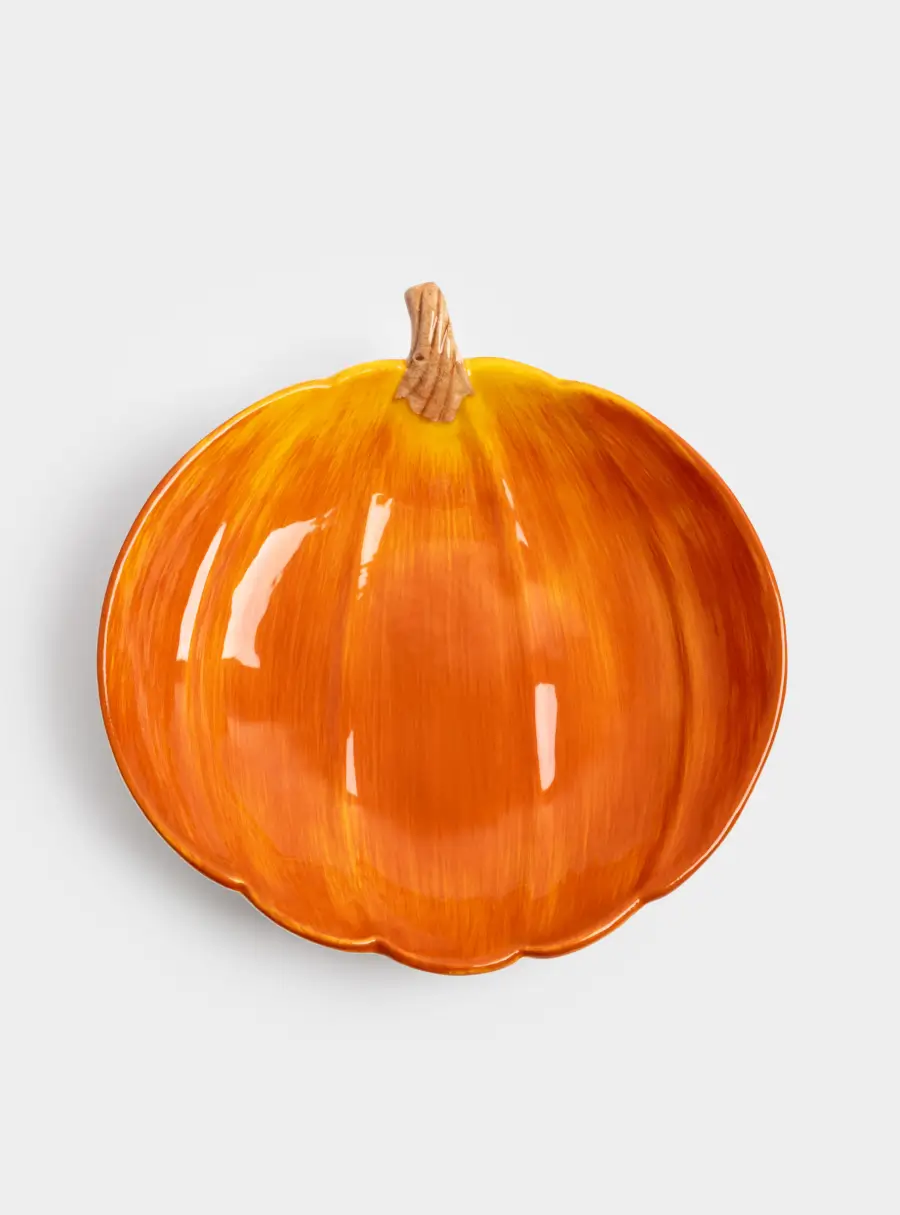 Блюдо, 23 см, керамика, оранжевое, Тыква, Bright pumpkin ,image-1
