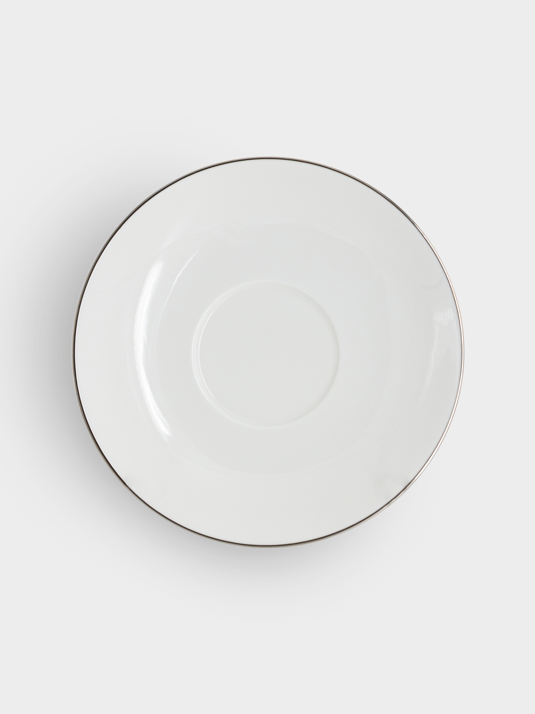 Пара чайная, 1 перс, 2 пр, 260 мл, фарфор P, белая, с серебристым кантом, White Platinum, image-2