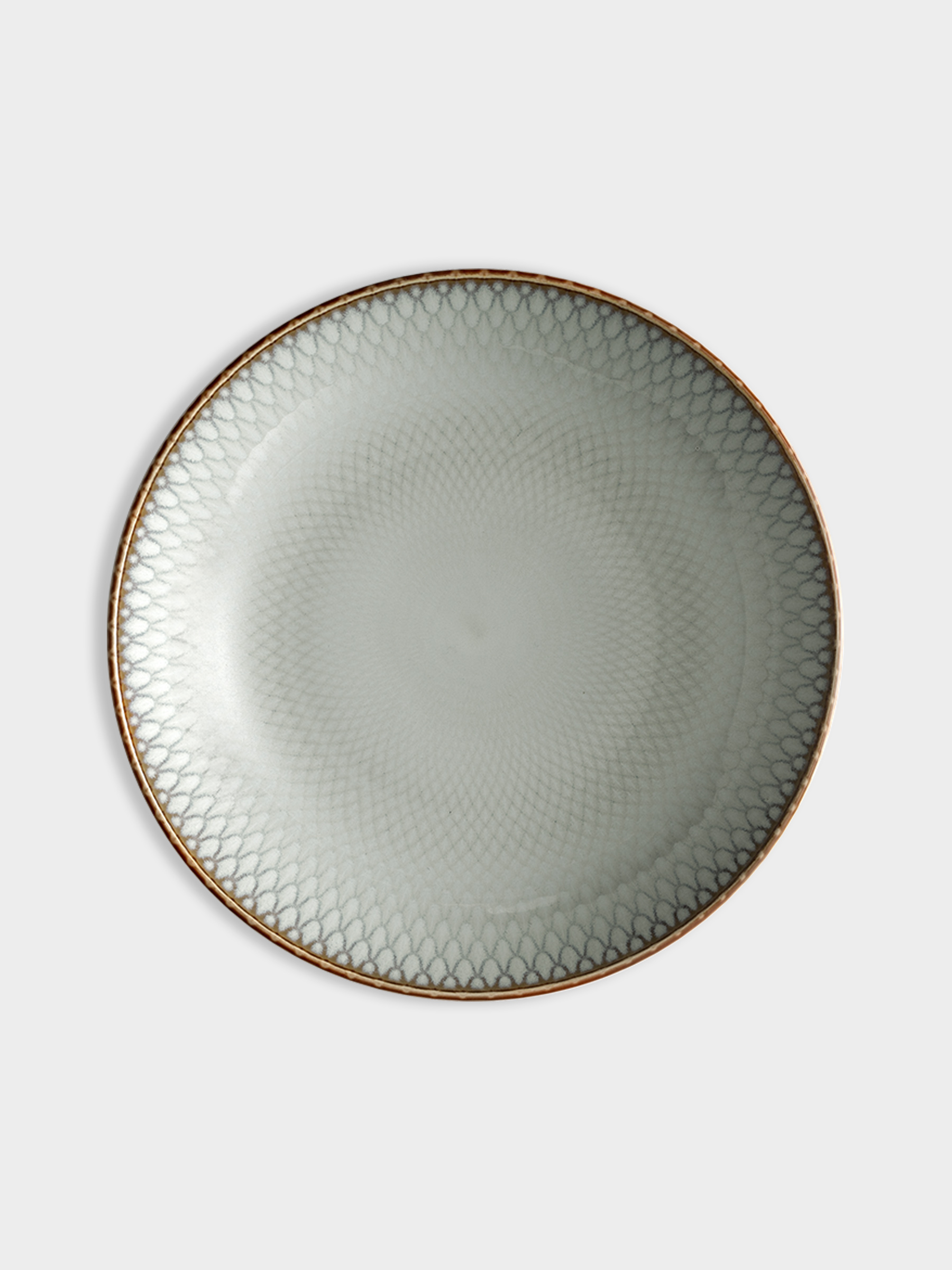 Тарелка суповая, 23х4,5 см, керамика, серо-бежевая, Серые ромбы, Mandala, image-0