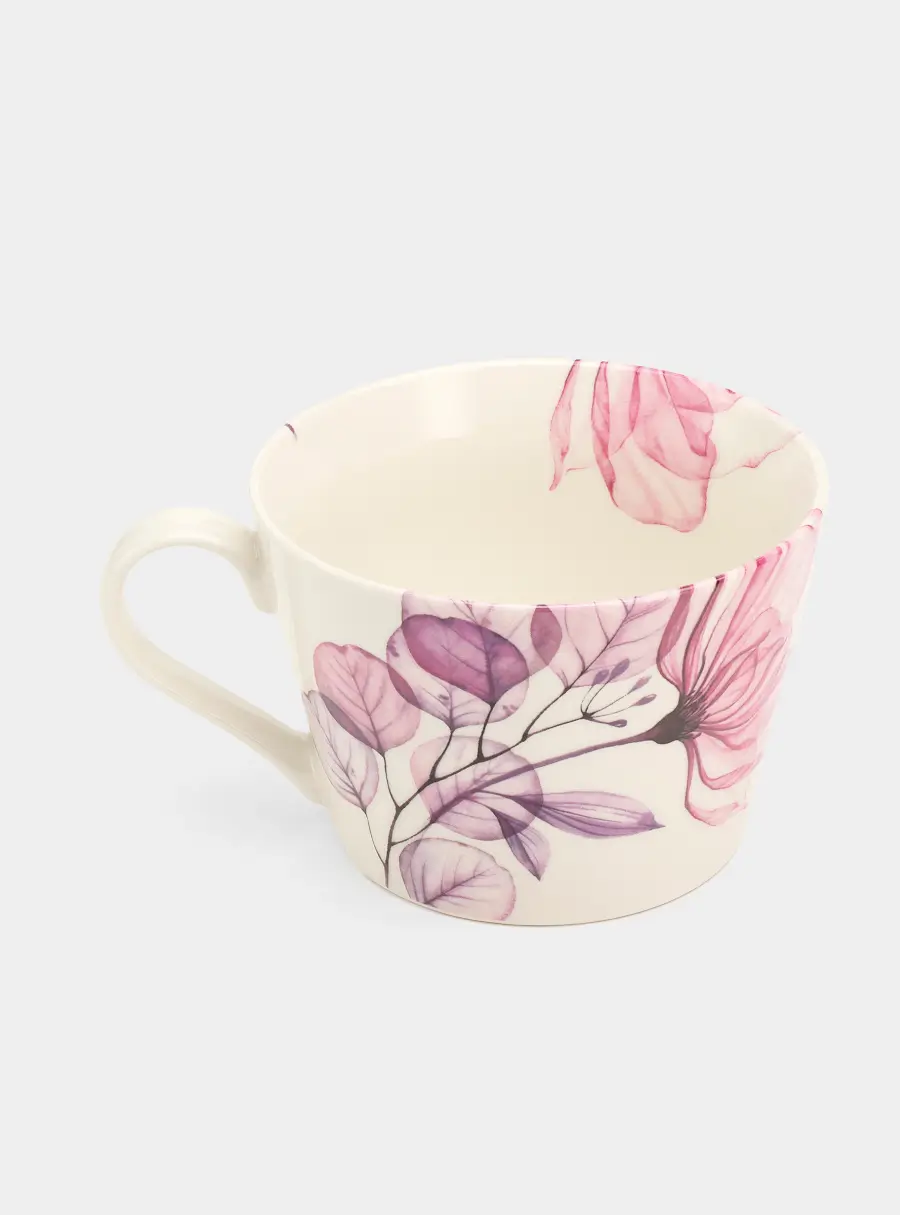 Кружка, 480 мл, фарфор N, белая, Азалия бордовая, Magic flowers ,image-3