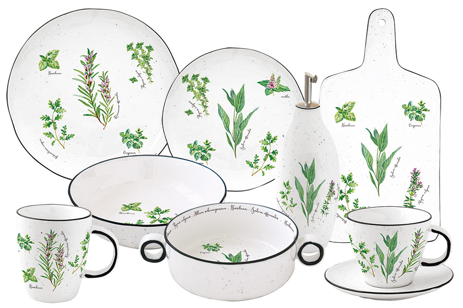 Поступление фарфоровой посуды Easy Life. Коллекции Herbarium, Amalfi, Tiffany