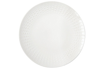 Тарелка обеденная Drops, белая, 26 см