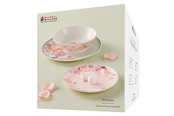 Обеденный набор Primula, розовый, 4 персоны, 12 предметов