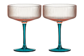 Набор бокалов для коктейля Modern Classic, розовый-зелёный, 0,25 л, 2 шт