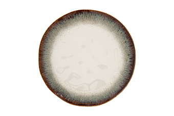 Тарелка закусочная Nuances, коричневая, 21 см