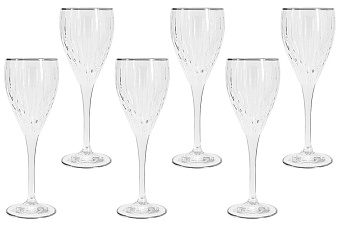 Набор бокалов для вина Пиза серебро, 0,25 л, 6 шт