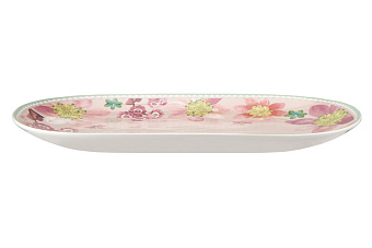 Блюдо овальное Primula, розовое, 37х23 см