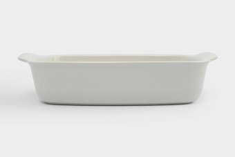 Форма для запекания, 25х19 см, керамика, прямоугольная, молочная, Baker
