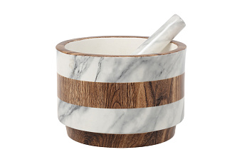 Ступка с пестиком Wood&Marble, 15 см