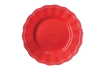 Тарелка закусочная Elite, красная, 21 см