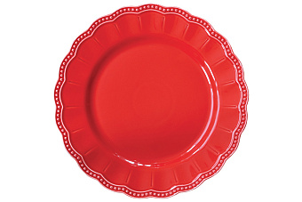 Тарелка обеденная Elite, красная, 26 см