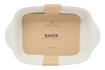 Форма для запекания, 29х22 см, керамика, прямоугольная, молочная, Baker
