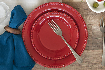 Тарелка обеденная Tiffany, бургунди, 26 см