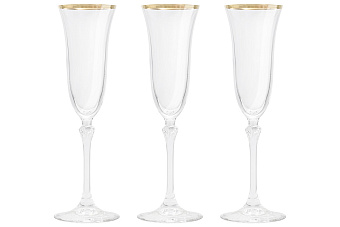 Набор бокалов для шампанского, Gemma золото, 0,15 л, 6 шт