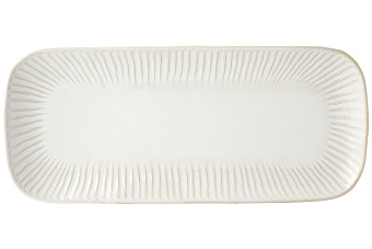 Блюдо прямоугольное Gallery, белое, 36х16 см
