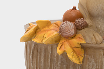 Конфетница, 17х14 см, полирезин, коричневая, Белка, Autumn forest