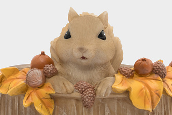 Конфетница, 17х14 см, полирезин, коричневая, Белка, Autumn forest